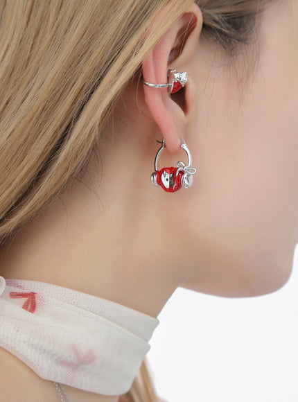 Beatcore Apple Hoop Earrings