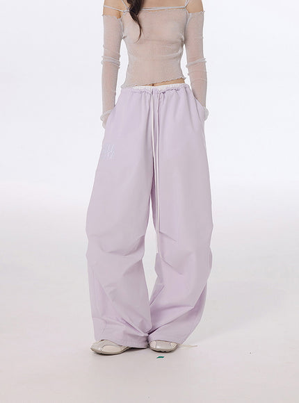 Drawstring Wide Leg Pants