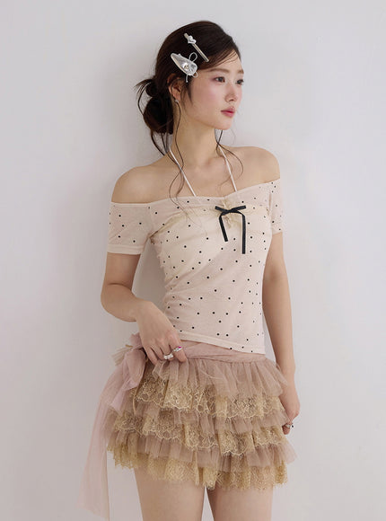 Ribbon Polka Dot T-Shirt
