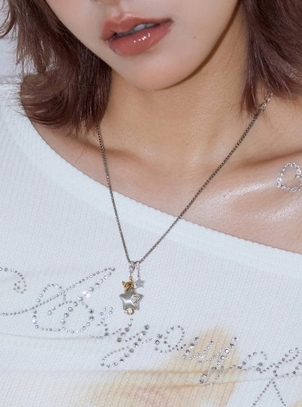 Moonlight Cat Charm Necklace