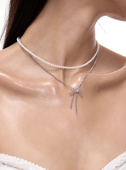 Dainty Ribbon Drop Necklace