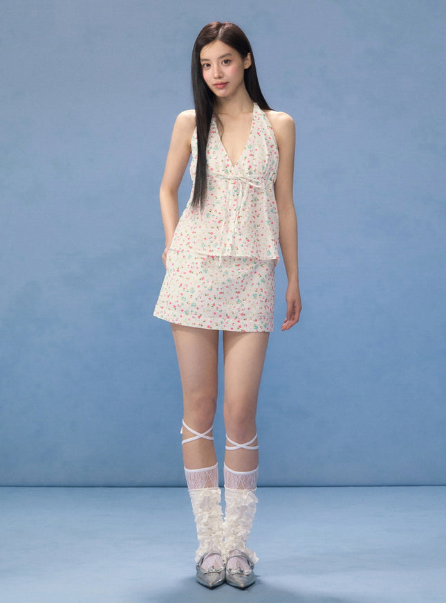 Floral Slim Fit Mini Skirt