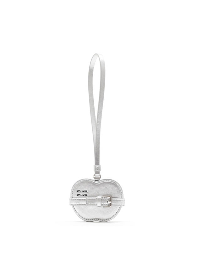 Glossy Buckle Heart Bag Charm