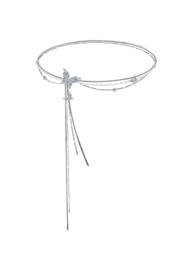 Twilight Wing Lariat Necklace