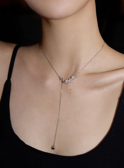 Petal Cluster Y-Drop Necklace