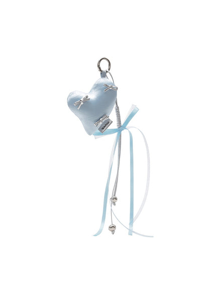Ribbon Kiss Heart Bag Charm