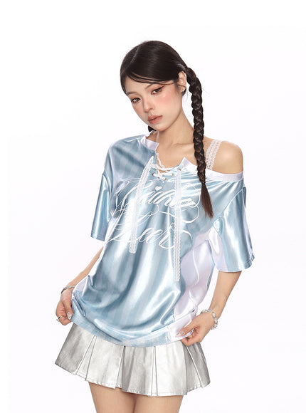Metallic Off-Shoulder Top