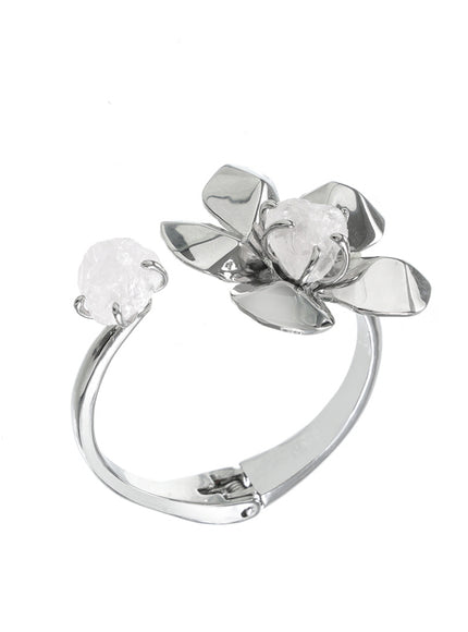 Metallic Petal Cuff Bracelet