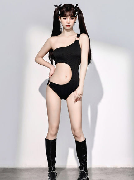 Cut-Out One-Shoulder Swimsuit
