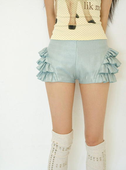 Ruffle Trim Shorts