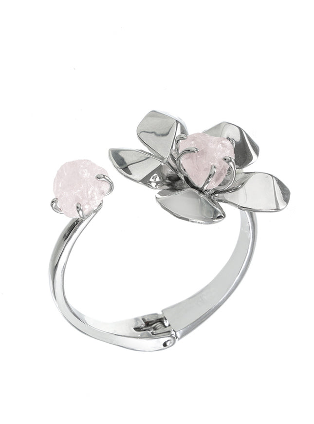 Metallic Petal Cuff Bracelet