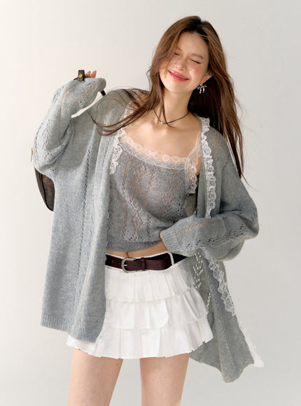 Tiered Pleated Mini Skirt