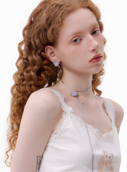 Bloom Crystal Drop Y-Necklace
