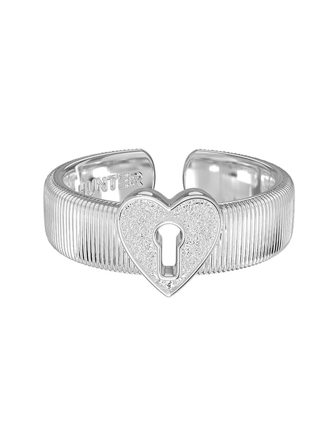 Lock Heart Open Ring
