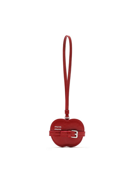 Glossy Buckle Heart Bag Charm