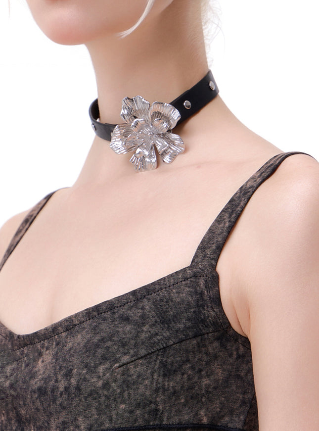 Silver Orchid Choker