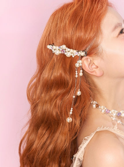 Pearl Cascade Drop Hairpin