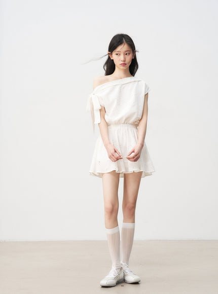 Eyelet Mini Dress