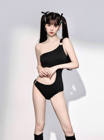 Cut-Out One-Shoulder Swimsuit