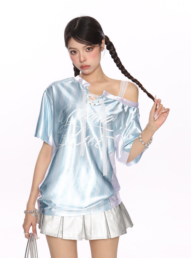 Metallic Off-Shoulder Top