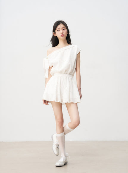 Eyelet Mini Dress
