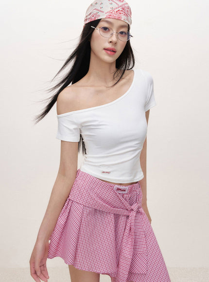 Convertible Gingham Wrap Skirts