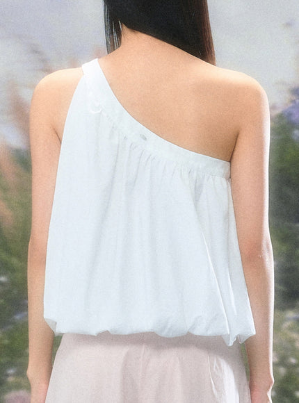 Floral Appliqué Halter Blouse