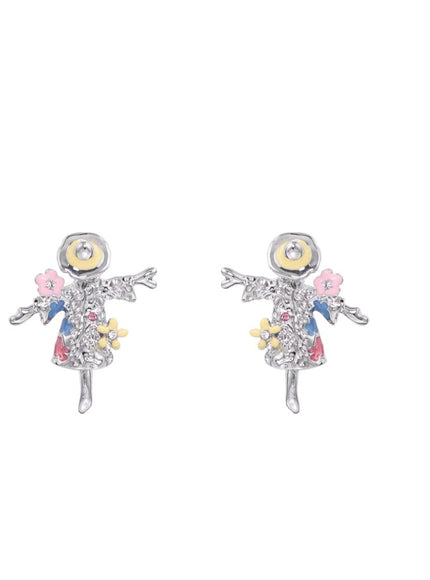 Flower Doll Stud Earrings/Rings