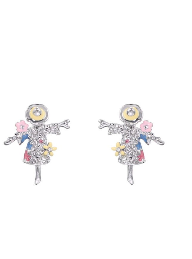 Flower Doll Stud Earrings/Rings