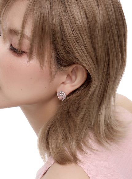 Pink Strawberry Cubic Earrings
