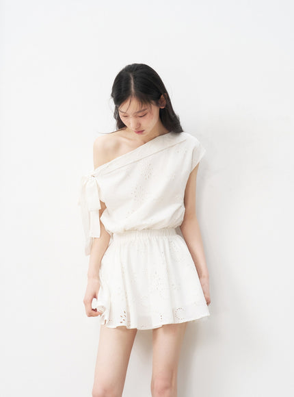 Eyelet Mini Dress