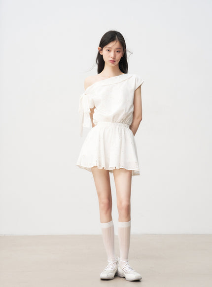 Eyelet Mini Dress