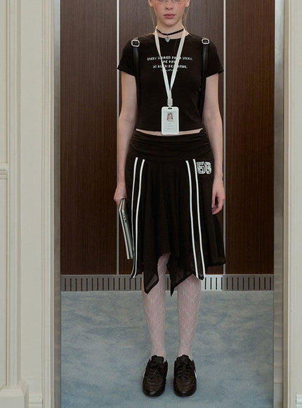 Open-Back Slim Fit Tee - Black