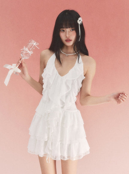 Ruffled Sleeveless Mini Dress