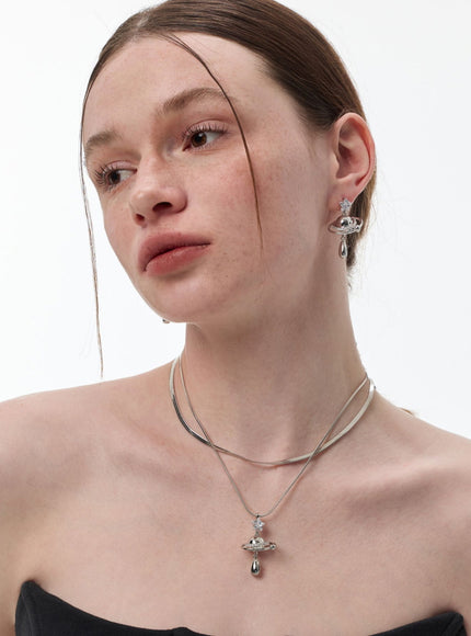 Nova Orbit Double Chain Necklace
