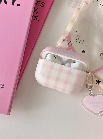 Pink Picnic Heart AirPods Case