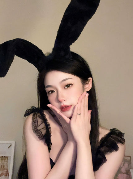 Fluffy Bunny Ear Headband