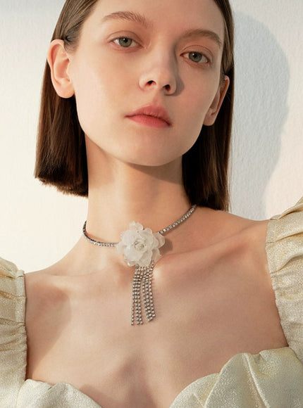 Crystal Bloom Drop Choker
