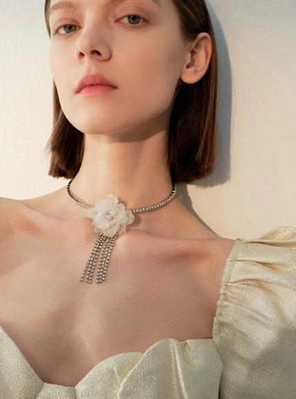 Crystal Bloom Drop Choker