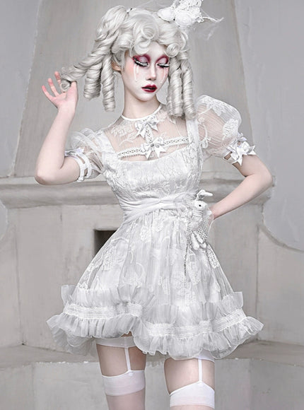 White Lace Doll Dress