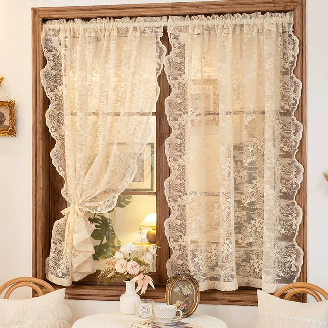 Scalloped Lace Drape Curtain