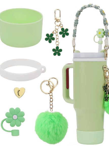 Fluffy Flower Tumbler Accessories Set