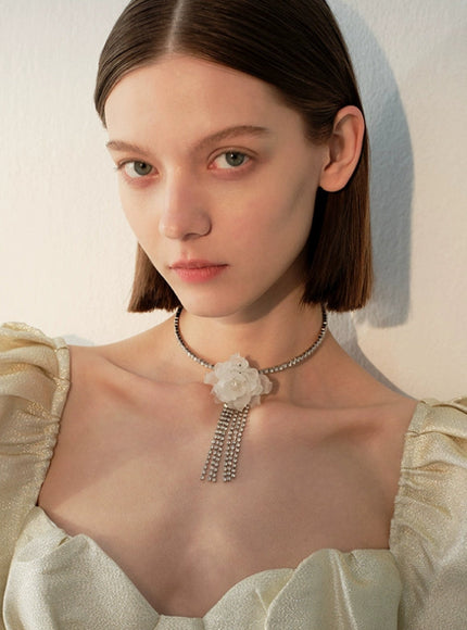 Crystal Bloom Drop Choker