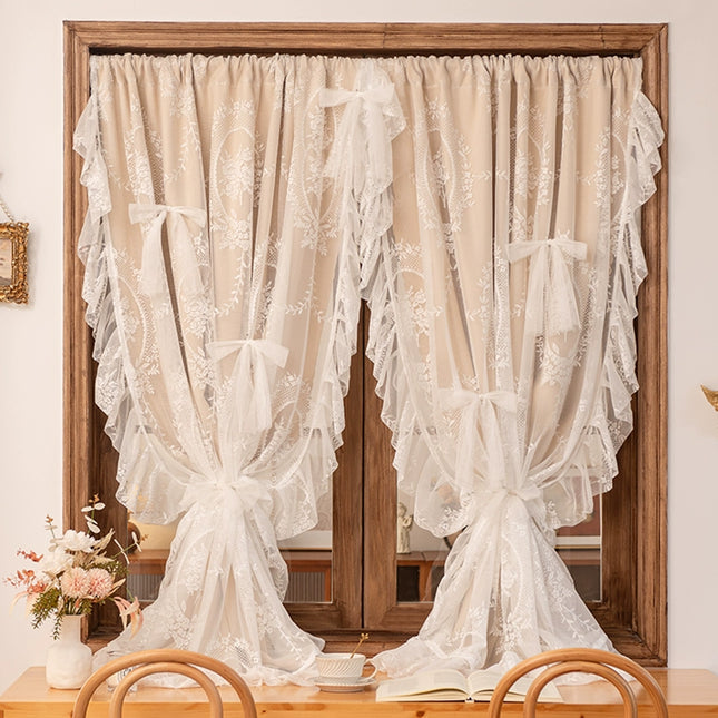 Vintage Ruffle Bow Curtain