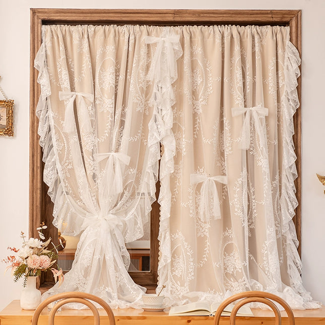Vintage Ruffle Bow Curtain