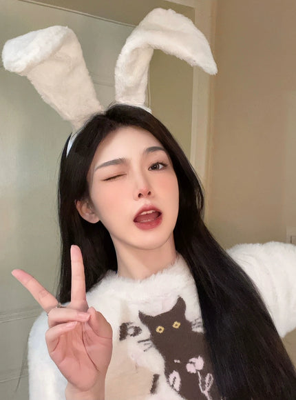 Fluffy Bunny Ear Headband