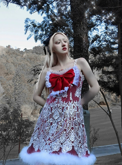 Baroque Lace Jewel Dress