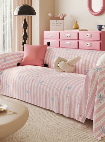 Sweet Bow Pastel Sofa Cover