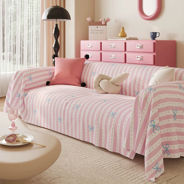 Sweet Bow Pastel Sofa Cover