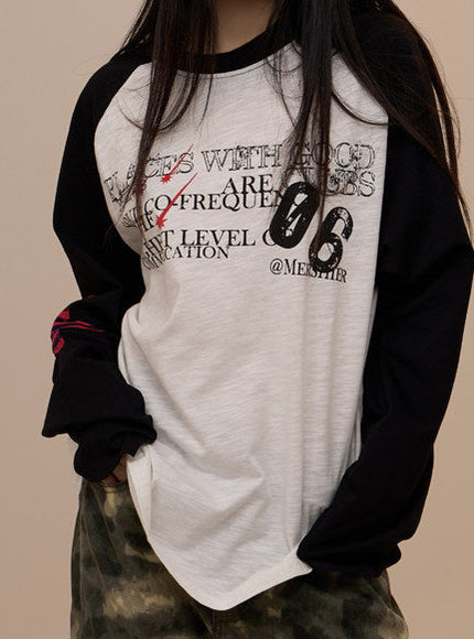 Frequency Raglan Tee - White